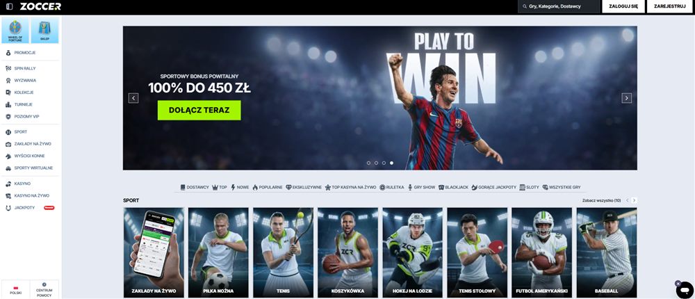 Zoccer kasyno online